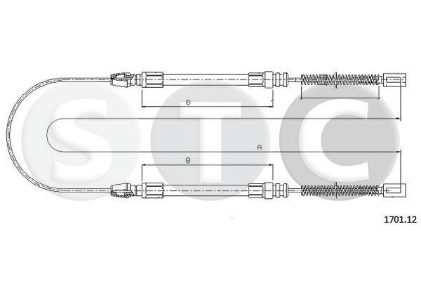 STC T481312 Cable Pull, parking brake T481312