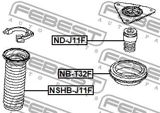Shock absorber bump stop Febest ND-J11F
