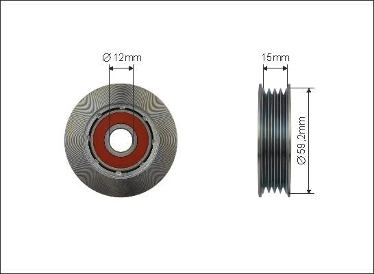 Caffaro 500506 V-ribbed belt tensioner (drive) roller 500506