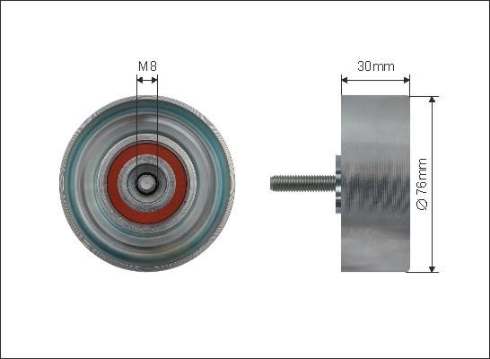 Caffaro 500244 Idler Pulley 500244