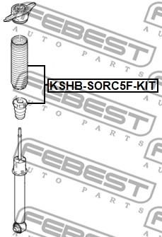 Dust Cover Kit, shock absorber Febest KSHB-SORC5F-KIT