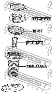 Shock absorber bump stop Febest TD-ALA41F