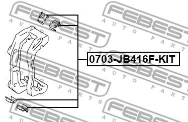 Febest 0703-JB416F-KIT Mounting kit brake pads 0703JB416FKIT