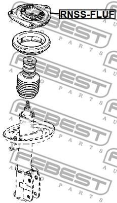 Strut mount Renault Fluence: RNSSFLUF Febest Mounting, shock absorber