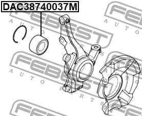 Febest DAC38740037M Wheel bearing DAC38740037M