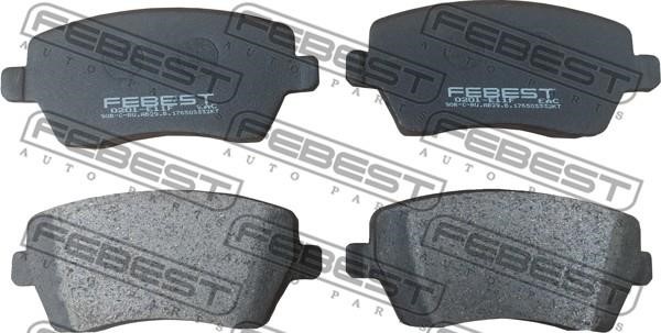 Febest 0201-E11F Brake Pad Set, disc brake 0201E11F