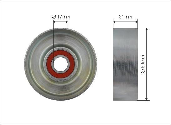 Caffaro 500467 V-ribbed belt tensioner (drive) roller 500467