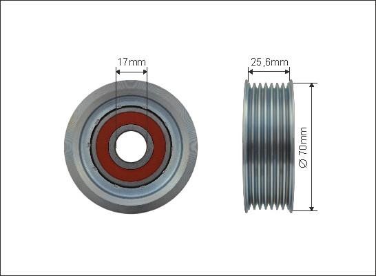 Caffaro 500408 V-ribbed belt tensioner (drive) roller 500408