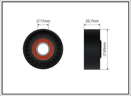 Caffaro 500650 V-ribbed belt tensioner (drive) roller 500650