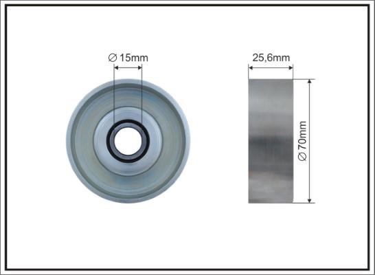 Caffaro 500614 V-ribbed belt tensioner (drive) roller 500614