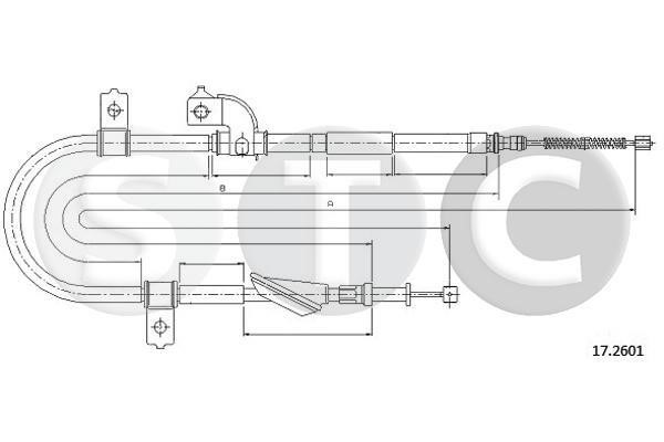 STC T483305 Cable Pull, parking brake T483305