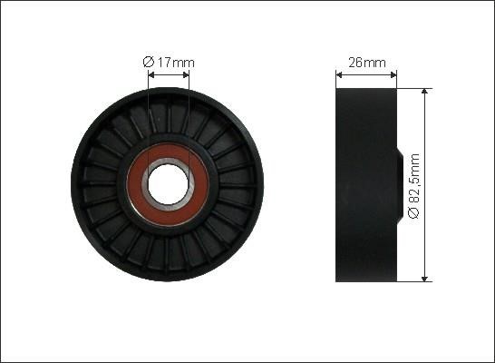 Caffaro 500281 V-ribbed belt tensioner (drive) roller 500281