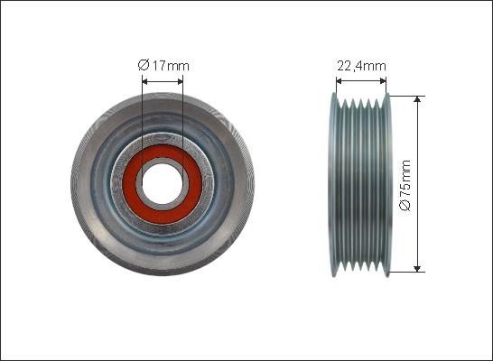Caffaro 500484 V-ribbed belt tensioner (drive) roller 500484