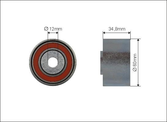 Caffaro 500505 Tensioner pulley, timing belt 500505