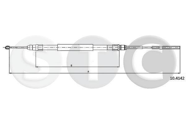 STC T480660 Parking brake cable, right T480660