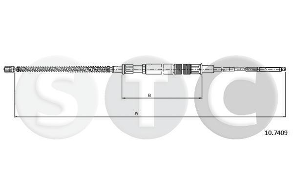 STC T483741 Cable Pull, parking brake T483741