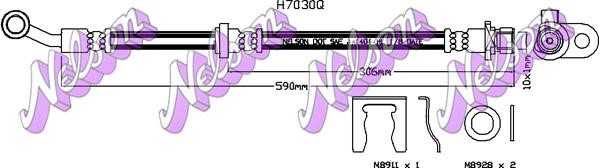 Brovex-Nelson H7030Q Brake Hose H7030Q