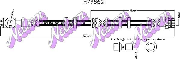 Brovex-Nelson H7986Q Brake Hose H7986Q