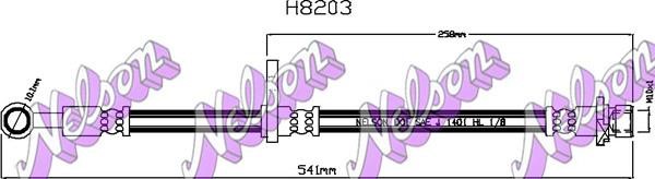Brovex-Nelson H8203 Brake Hose H8203