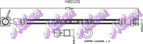 Brovex-Nelson H8012Q Brake Hose H8012Q