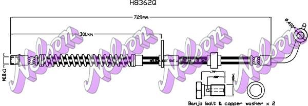 Brovex-Nelson H8362Q Brake Hose H8362Q