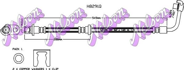 Brovex-Nelson H8291Q Brake Hose H8291Q