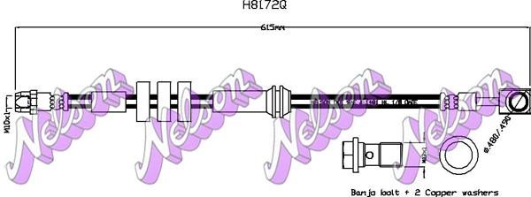 Brovex-Nelson H8172Q Brake Hose H8172Q