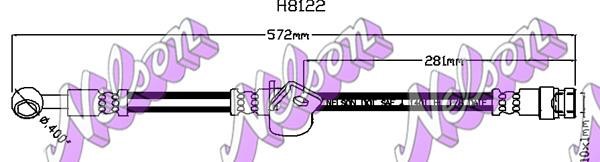 Brovex-Nelson H8122 Brake Hose H8122