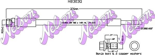 Brovex-Nelson H8303Q Brake Hose H8303Q