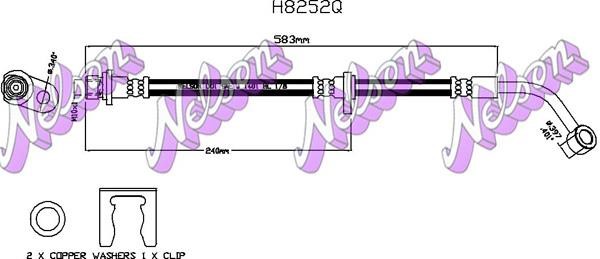 Brovex-Nelson H8252Q Brake Hose H8252Q