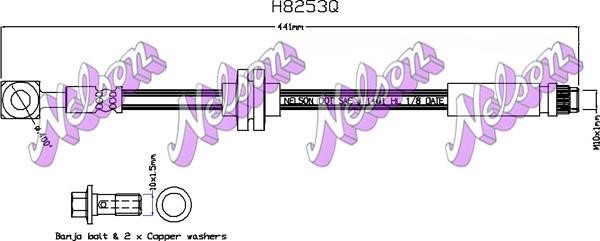 Brovex-Nelson H8253Q Brake Hose H8253Q