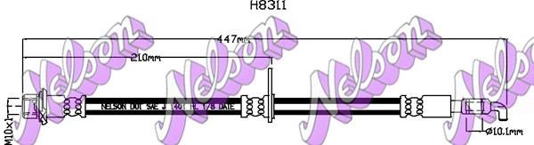 Brovex-Nelson H8311 Brake Hose H8311