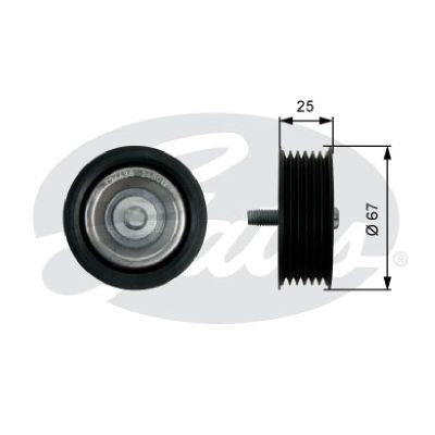 Gates 36434 Deflection/guide pulley, v-ribbed belt 36434