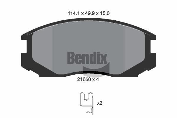Bendix USA BPD1410 Brake Pad Set, disc brake BPD1410