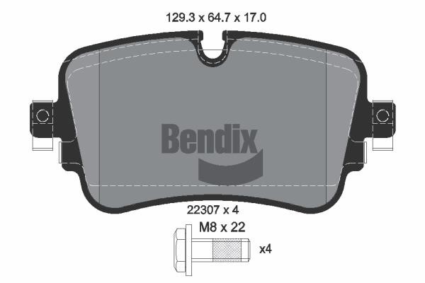 Bendix USA BPD1562 Brake Pad Set, disc brake BPD1562