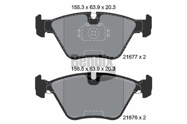 Bendix USA BPD1829 Brake Pad Set, disc brake BPD1829