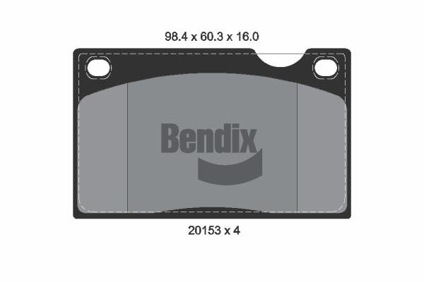 Bendix USA BPD1686 Brake Pad Set, disc brake BPD1686