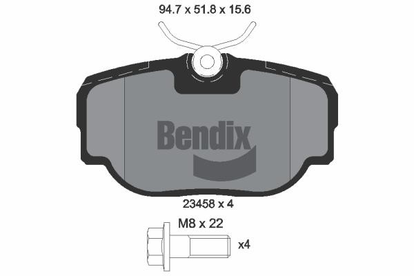 Bendix USA BPD1985 Brake Pad Set, disc brake BPD1985