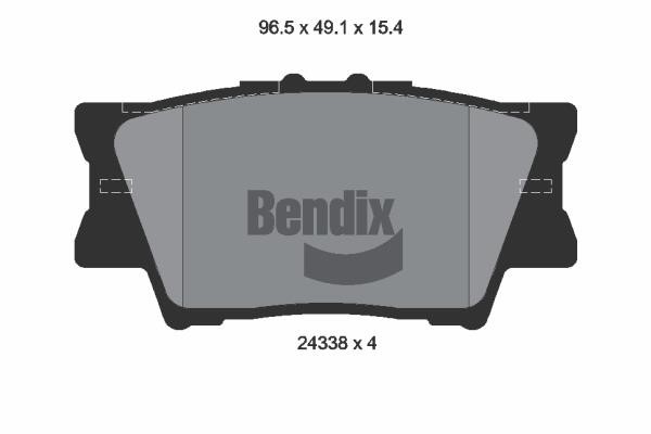 Bendix USA BPD1271 Brake Pad Set, disc brake BPD1271