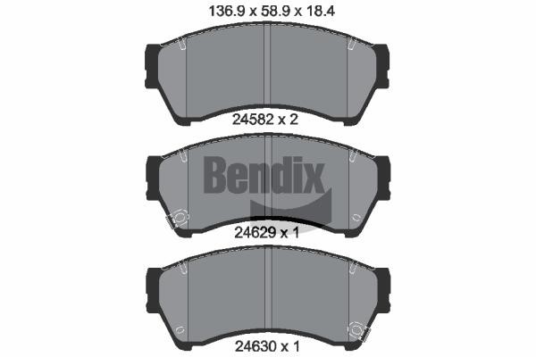 Bendix USA BPD1451 Brake Pad Set, disc brake BPD1451