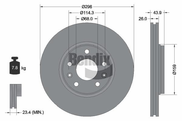 Bendix USA BDS1030 Brake disc BDS1030 BDS1030 Bendix USA Brake disc