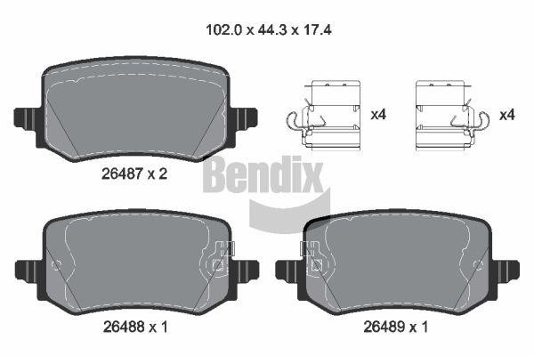 Bendix USA BPD2377 Brake Pad Set, disc brake BPD2377