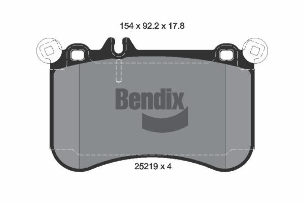 Bendix USA BPD2235 Brake Pad Set, disc brake BPD2235