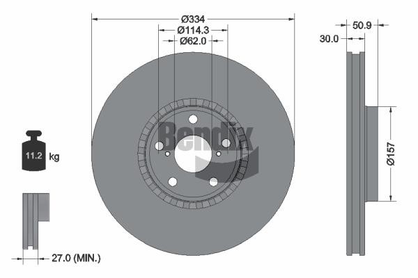 Bendix USA BDS1874L Brake disc BDS1874L BDS1874L Bendix USA Brake disc