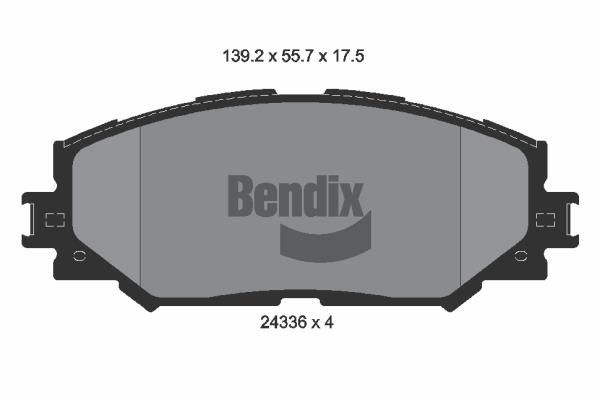 Bendix USA BPD1517 Brake Pad Set, disc brake BPD1517