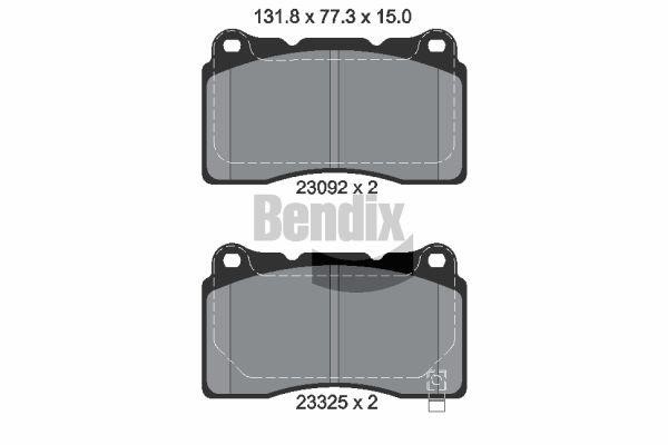 Bendix USA BPD1919 Brake Pad Set, disc brake BPD1919