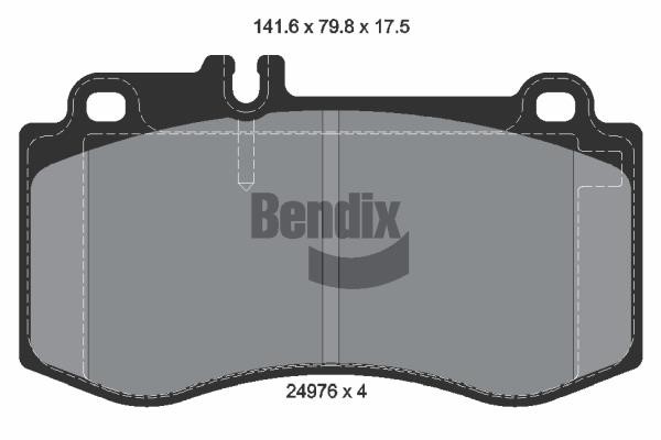 Bendix USA BPD2212 Brake Pad Set, disc brake BPD2212