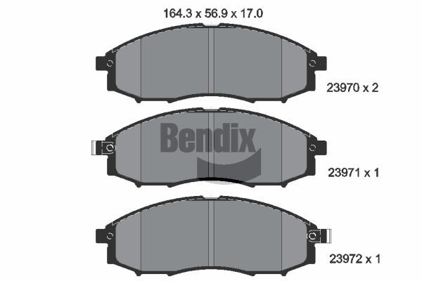 Bendix USA BPD2072 Brake Pad Set, disc brake BPD2072