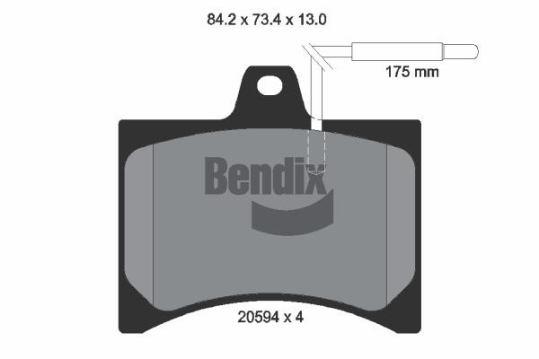 Bendix USA BPD1713 Brake Pad Set, disc brake BPD1713
