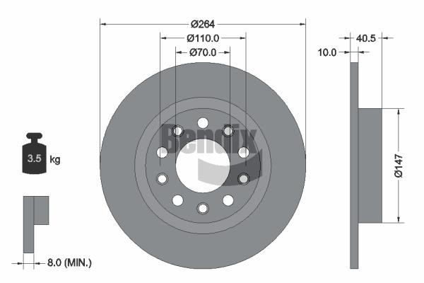 Bendix USA BDS1328 Brake disc BDS1328 BDS1328 Bendix USA Brake disc